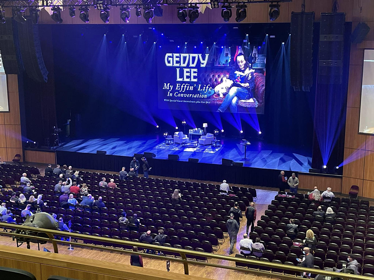 Geddy Lee 'My Effin' Life In Conversation' Tour Pictures - The Theater at MGM National Harbor - National Harbor, MD - 11/17/2023